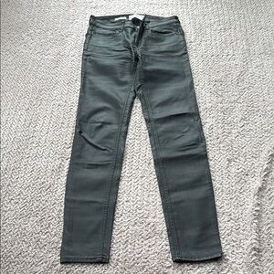 Mango Skinny Waxed skinny pants